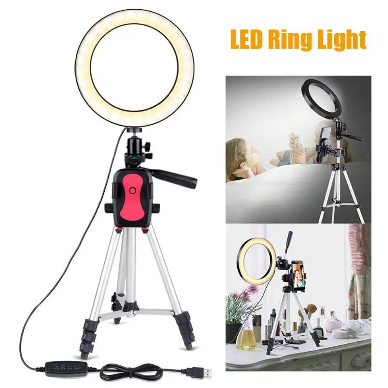 #*Cheap 7.9 inch Photo Studio Phone Video LED Beauty Ring Light Photography Dimmable Fill in Light Lamp+Tripod For Selfie Live Show
