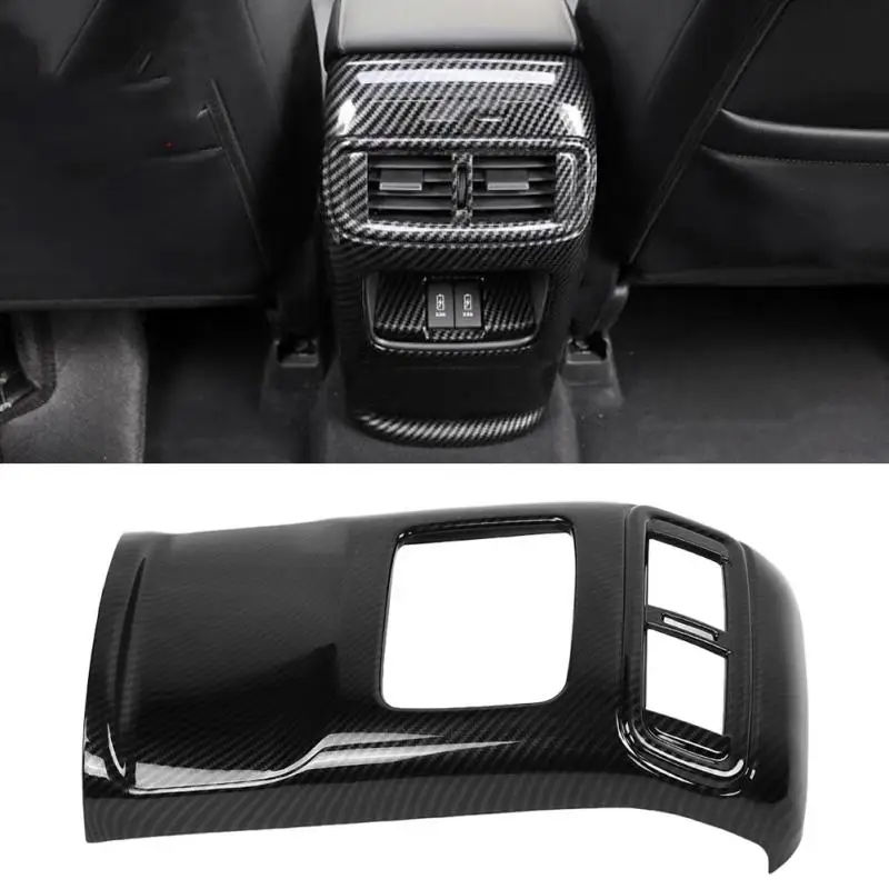 

Car Rear Air Conditioning Vent Outlet Frame Cover Trim ABS Plastic for Honda CRV 2017 Car Accessories Carbon Fiber Style New