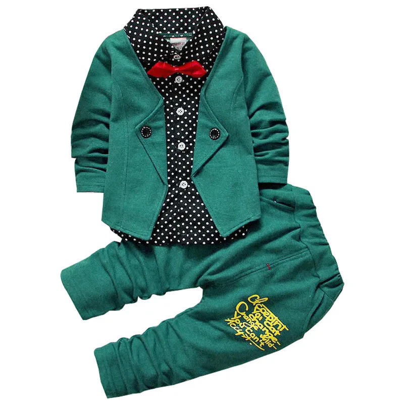 Spring Autumn Baby Boys Clothing Set Casual Kids Sport Suit Infant Toddler Boys Clothes Top Coat + Pants Tracksuit Set