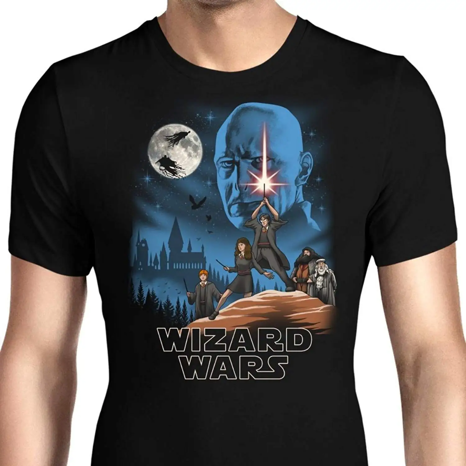 Men's Wizard Wars Unique Design Tshirt Fashion Tee | Мужская одежда