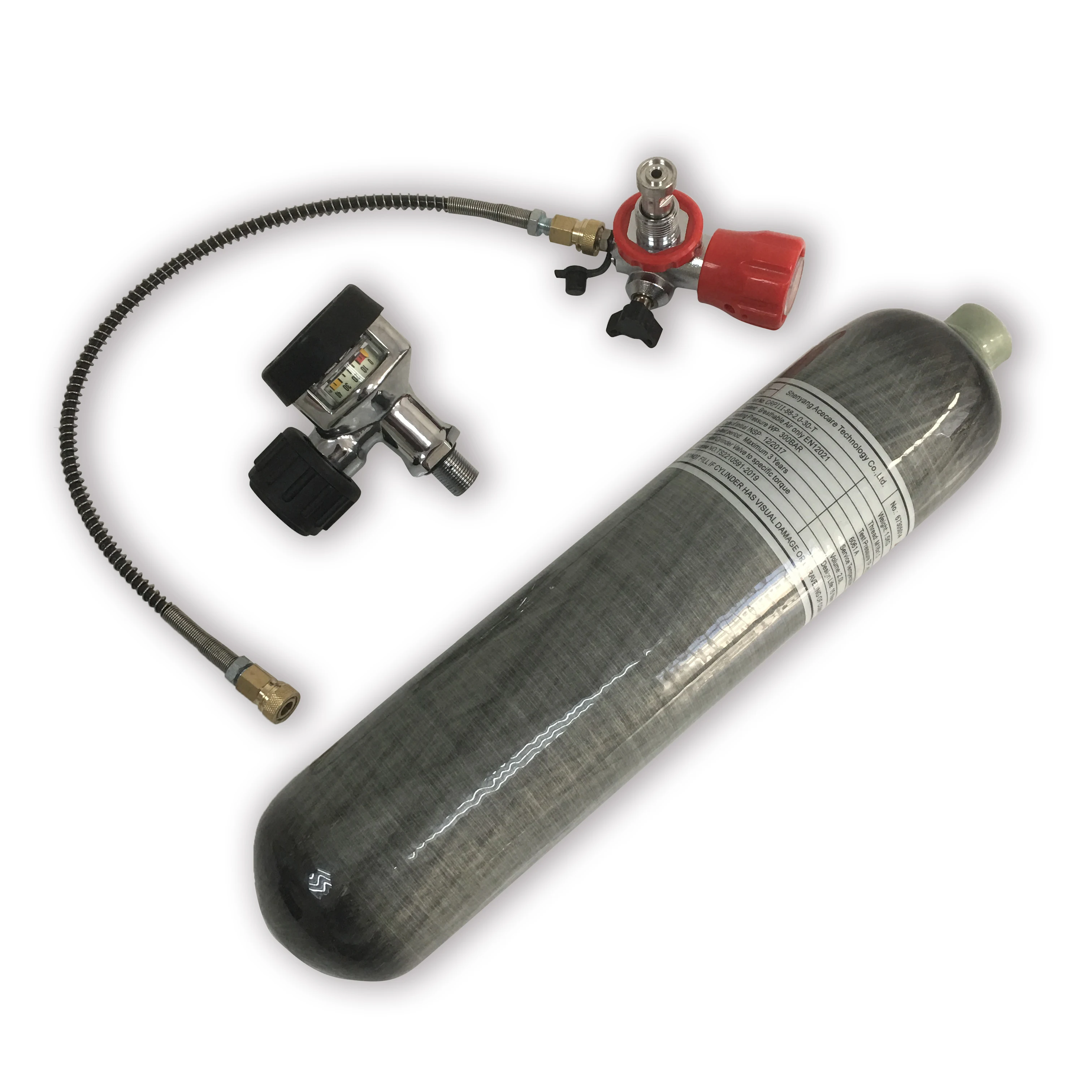 AC102201 Mini 2L 4500PSI 300Bar Carbon Fiber Cylinders PCP Gun Hunting Airsoft Gun Aur Rifle PCP Valve&Filling Station Acecare