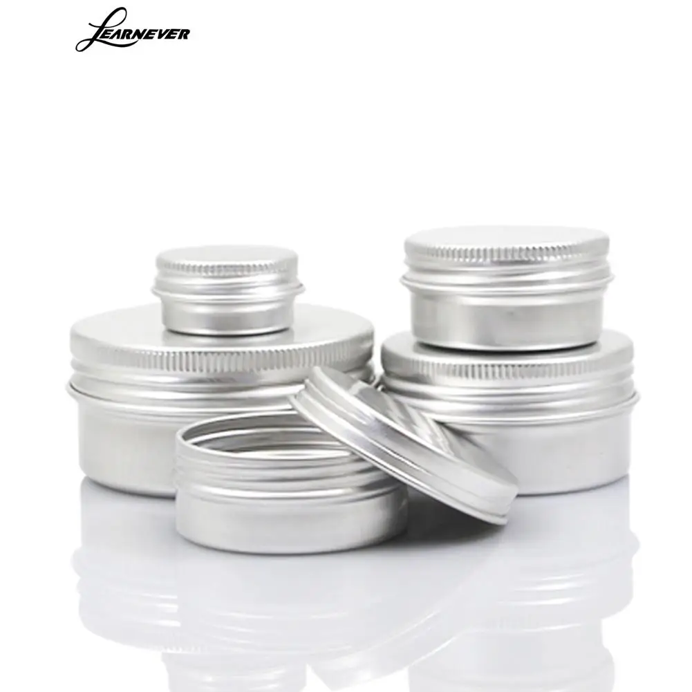 1pc Empty Aluminium Cosmetic Pot Jar Tin Container Cream Lip Balm