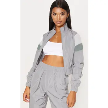 

Womens Stylish Bomber Jacket Classic Zip Up Biker Vintage Coat Outwear Slim Tops