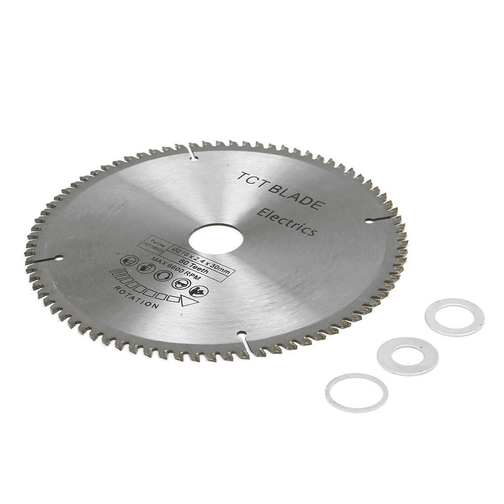 210 мм 80 т TCT Циркулярный пильный диск 30 мм Диаметр отрезной диск из стали HSS с редукционными кольцами для Bosch Makita festool другая циркулярная пила