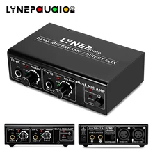 Mini 2-Channel Microphone Preamplifier Dual MIC Preamp Electric Guitar Bass Amplifier For Home Auido 2017 new nobsound hifi 2 channel microphone preamplifier dual mic preamp audio recorder electric guitar amplifier