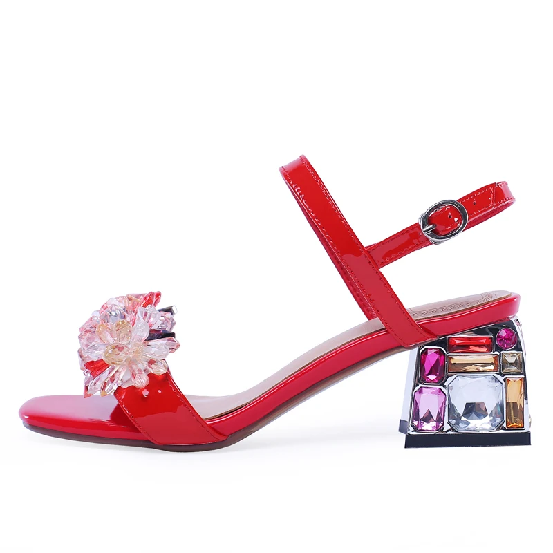 Sandalias Picture De Zapatos Picture Tacones Estilo Dulce Correa Flor Bajos As Hebilla Las as Mujeres Cristal Mujer Lleno TXrBTwqd