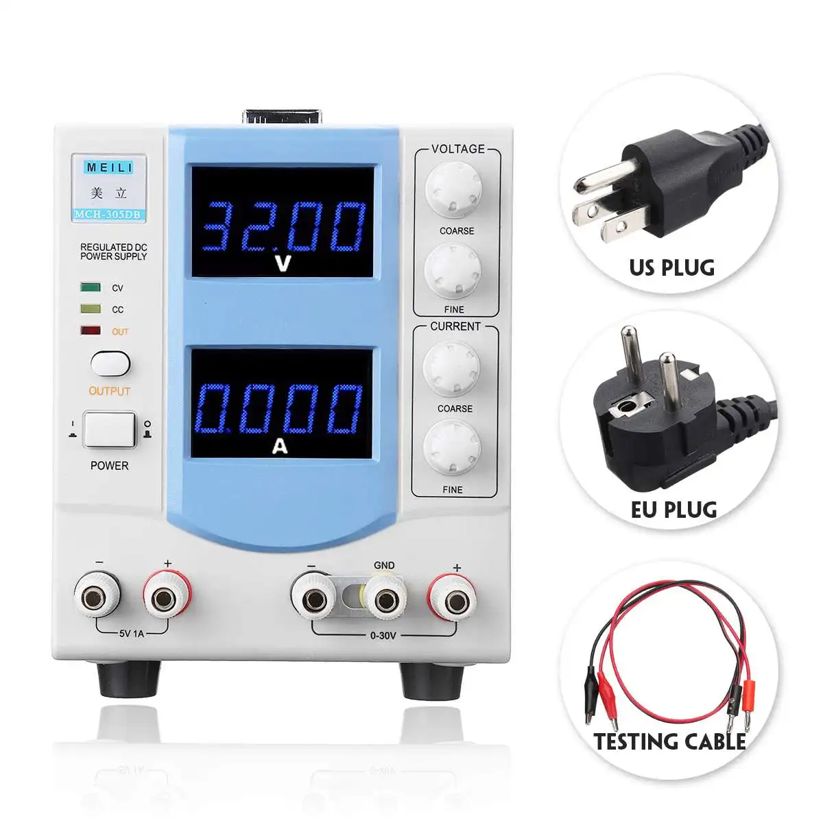 

0- 30V 5A Adjustable Portable Digital LED DC Power Supply 110V/220V Regulator EU/US Plug Precise Voltage Regulators