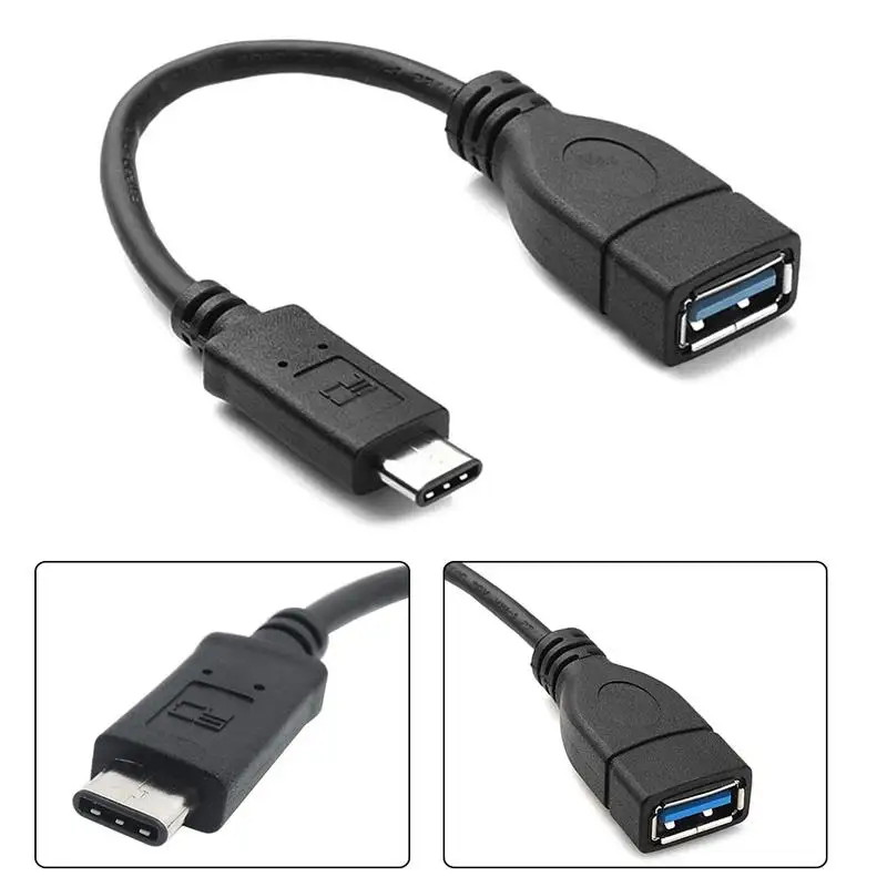 

USB 3.1 Type C To USB 3.0 OTG Data Sync Converter Hose Adapter Cable Support Reversible Plugging For Mobile Phone Data Transfer
