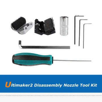 

Ultimaker2 UM2+ 3D Printer Parts Hex Key Disassembly Nozzle Sleeve Supplies +3mm Filament Cleaner Tool Set