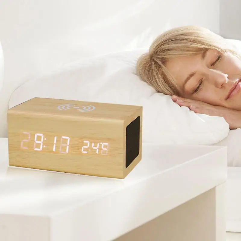 

Multifunctional Bluetooth Speaker LED Alarm Clock Thermometer