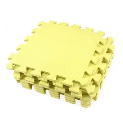HOME-9x желтый EVA puzzle коврик защитный коврик для фитнеса напольный коврик 28x28x0,8 см