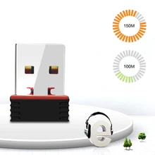 Горячая USB Nano мини беспроводной Wifi адаптер ключ приемник сетевой LAN карты ПК 150 Мбит/с мини ПК WiFi адаптер
