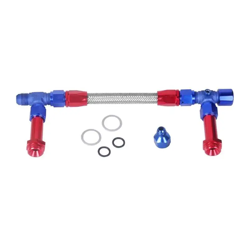 Stainless Steel Car Dual Feed Fuel Line Braided 8 AN Fuel Line Carb Kit for Holley 4150