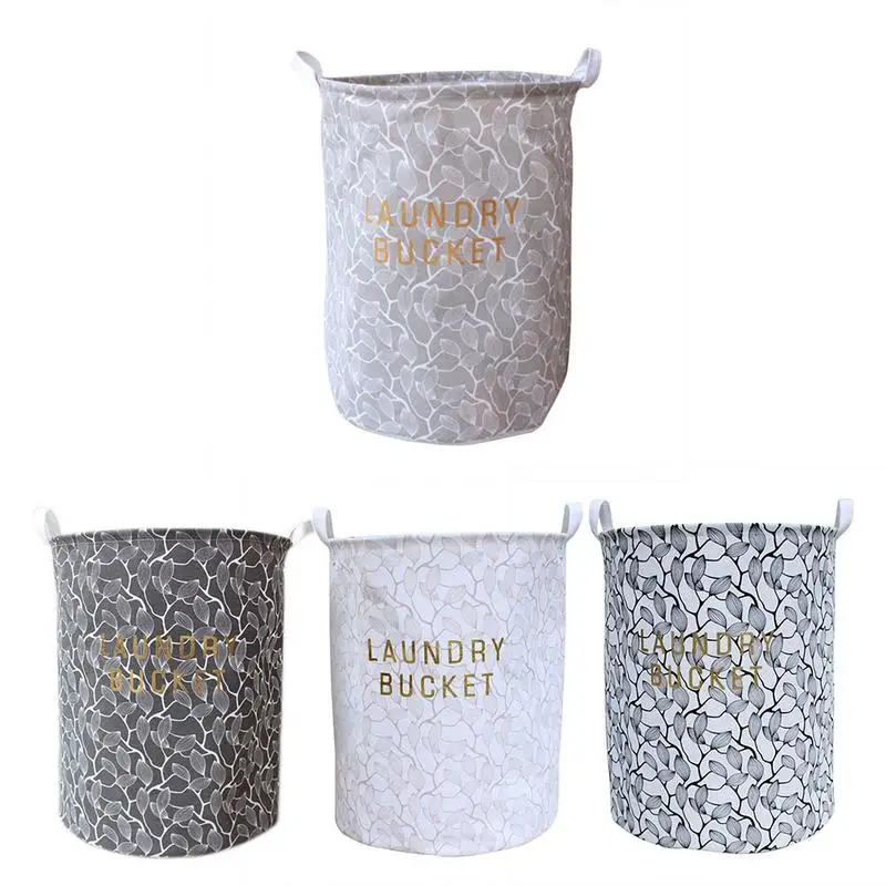 الملابس القذرة طوي سلة تخزين ملابس مقاوم للرطوبة دلو القطن النسيج للماء تعوق جذابة المنزل زينة