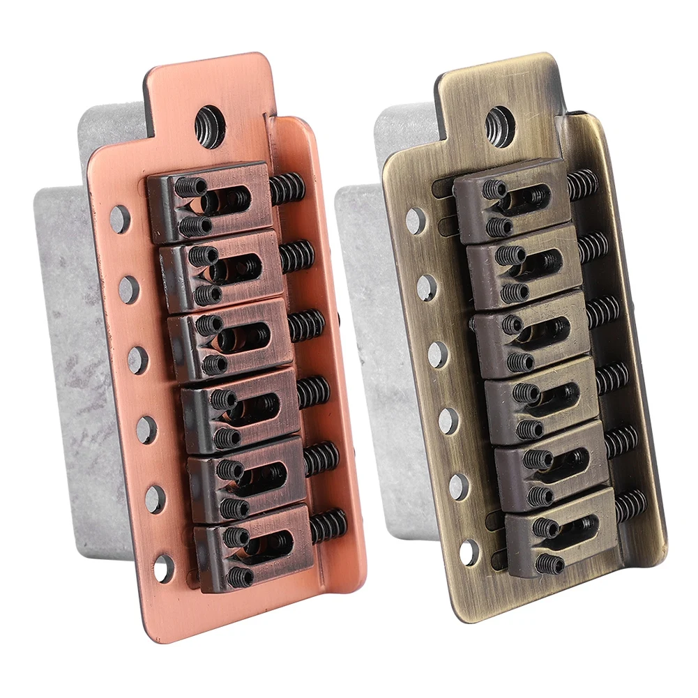 

Guitar Bridge 6-String Electric Guitar Tremolo Bridge System for ST Guitar Copper Color