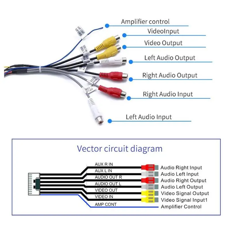 VODOOL 20Pin разъем для 6x3,5 мм RCA Женский автомобильный стерео кабель-адаптер жгут проводов Автомобильный Кабель автомобильные аксессуары