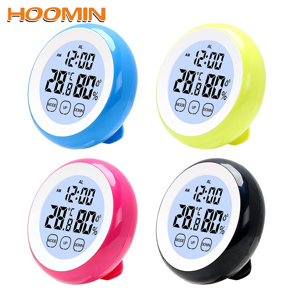 

Digital LCD Thermometer Hygrometer Electronic Temperature Humidity Meter Indoor Weather Station Clock With Backlight