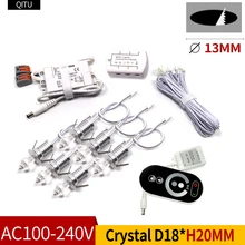 Точечный Gypsophila Встроенный Светодиодный точечный светильник с украшением из кристаллов и бриллиантов мини 110-220Vac вырезанное отверстие 13 мм шкаф 1 Вт светильник дисплея