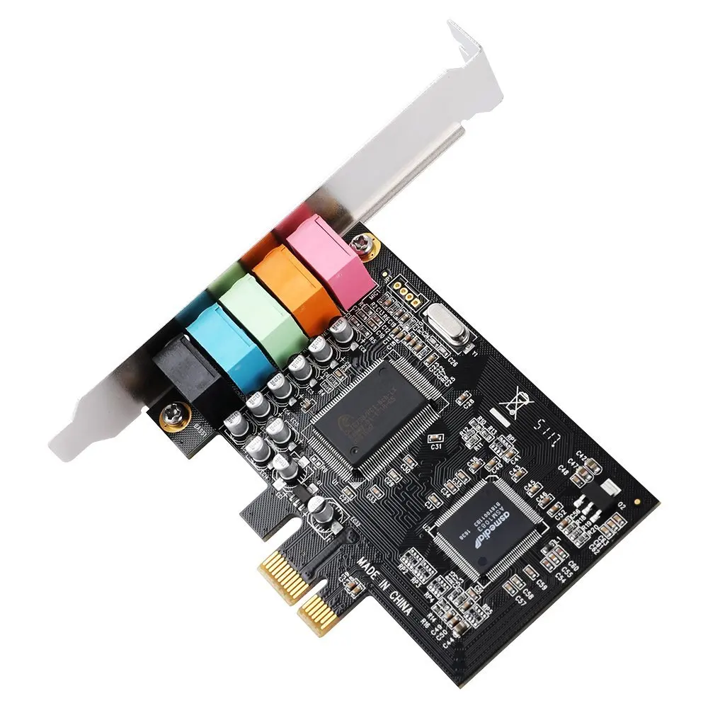 Donkey PC - Carte son PCI Express 5.1 avec haute performance de son direct  et immersion 3D Sound. Prend en charge la sortie 6 canaux DAC 5.1 Surround