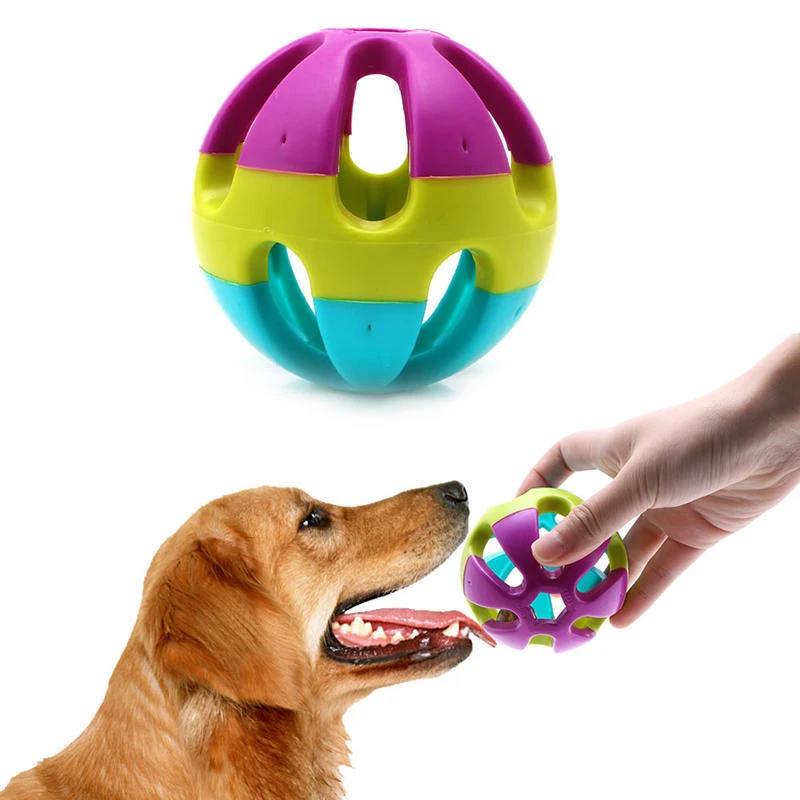 

Vocal toy Three colors Anti-depression Pet bell ball Dog toy ball Plastic ball 1 piece Bell