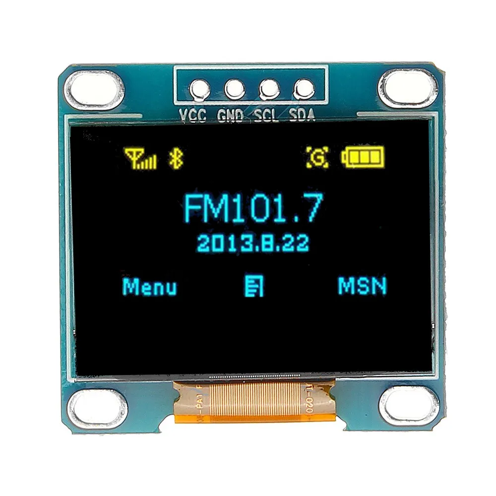 LEORY 0 96 дюймов 4Pin синий желтый IIC I2C OLED дисплей модуль для Arduino светодиодные модули