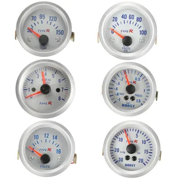 

2" 52mm Bulb Light Oil Pressure/Temperature Volt Tachomete Boost Gauge Meter