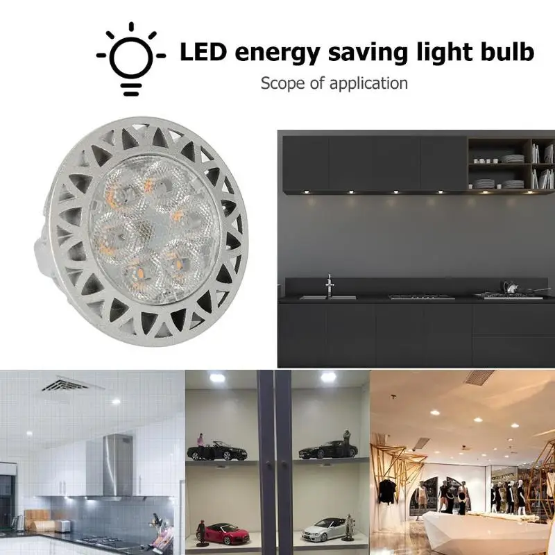 

6pcs GU5.3 7W 12V Mini LED Bulb 6LED Warm Light Lamp Replace Halogen Light