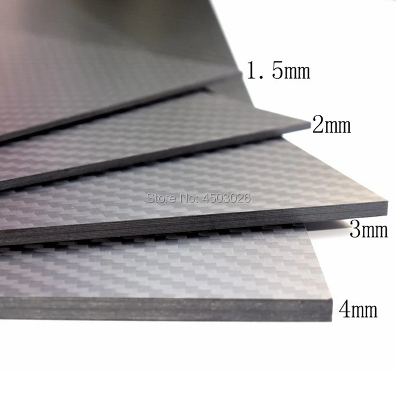 400X500mm Twill Glossy Matt Real Carbon Fiber Plate Panel Sheet 0.25-2