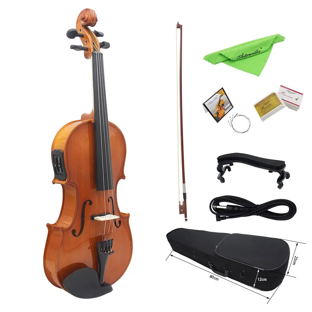 

Astonvilla AV-E03 4/4 Full Size Acoustic Violin Fiddle Kit Solid Wood Matte Finish Spruce Face Board 4-String Instrument