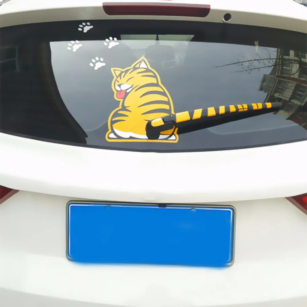 3D Car AUTO Sticker Cat Tail Paws Window Reflective Sheeting Wiper Outside Styling Windshield Auto Decoration | Автомобили и