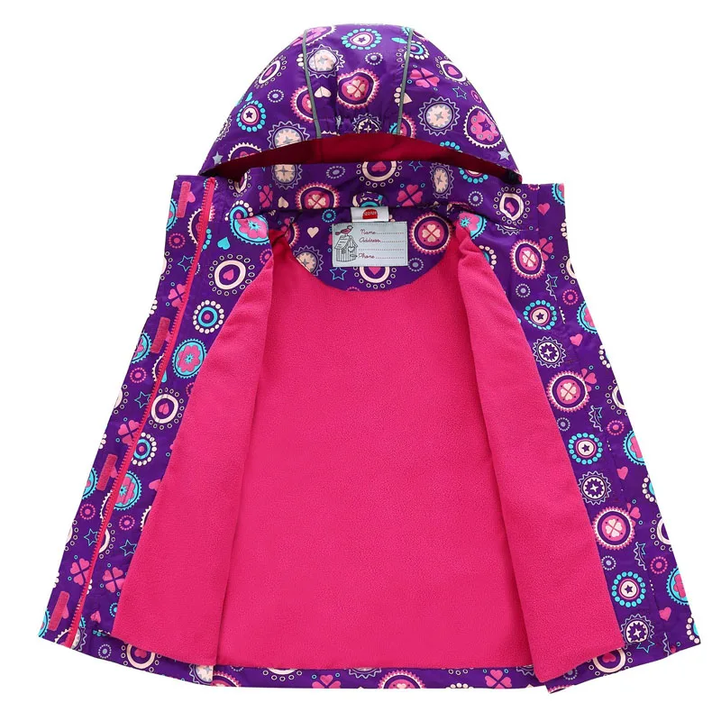 Girl Waterproof Jackets 2019 Spring Autumn Winter Girls Polar Fleece Coats Kid Sport Casual Children Jackets Double-deck Jacket
