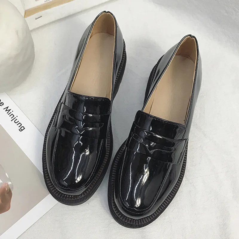 

Spring Womens Shoes Women Flats Shoes Bow Loafers Leather Oxfords High Heels Slip On Platform Footwear Female Zapatillas Mujer