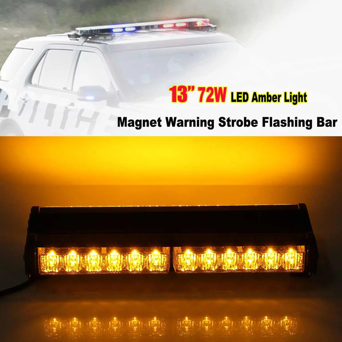 

13Inch 24LED Law Enforcement Emergency Hazard Warning Flashing Car Truck Construction Top Roof Mini Bar Strobe Light Car Styling