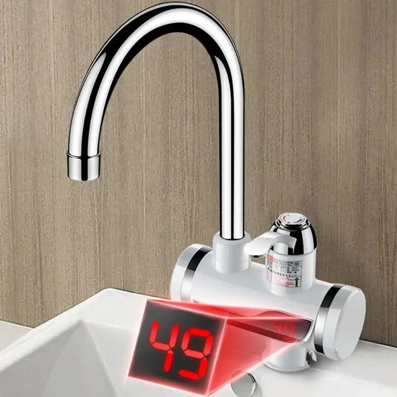 

Temperature Display Electric Instant Heating Water Tap Water Faucet EU Plug Kitchen Fast Electric Faucet Crane Instant Heating