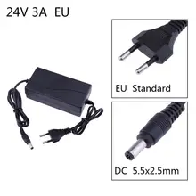 Регулируемый адаптер переменного тока 24 В 3 А переменного тока в постоянный преобразователь 5,5*2,5 мм для Светодиодный светильник с ремнем питания Adatpor EU Plug