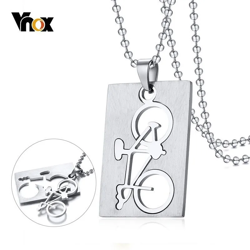 

Vnox Mens Necklace Stainless Steel Bike Pendant Removable Bicycle Unique Punk Male Jewelry