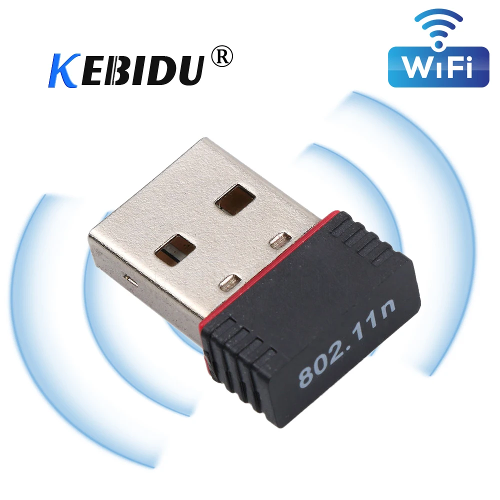 

Kebidu Mini Network card USB Wireless wifi Adapter 150Mbps Wi fi Network LAN Card 802.11b/g/n Adaptor for PC Desktop