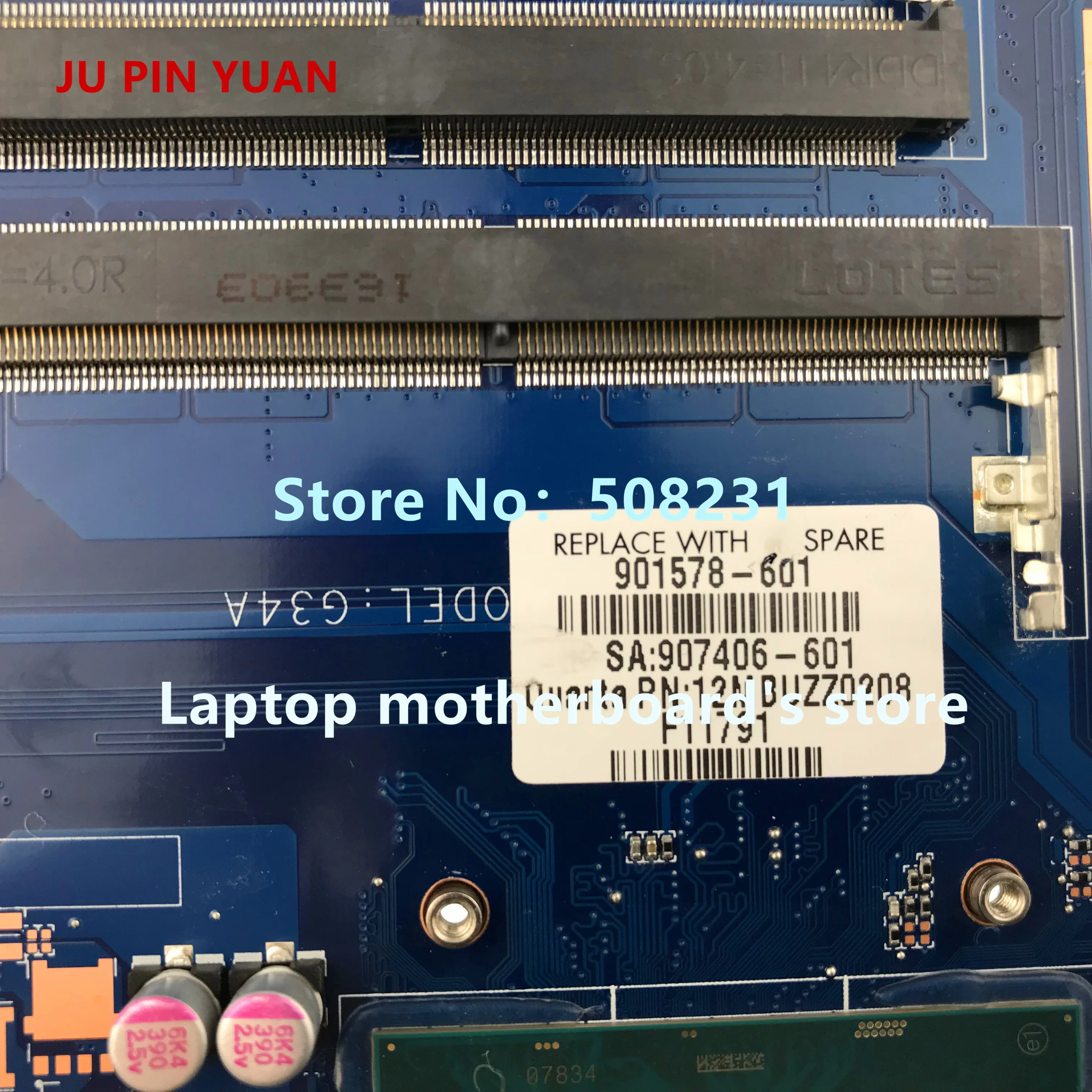 جو دبوس يوان 901578-601 G34A DAG34AMB6D0 ل جناح HP دفتر 15-AU 15T-AU اللوحة المحمول 940 متر X 2 جيجابايت i5-7200U اختبار بالكامل