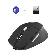 Bluetooth 4,0+ беспроводной двойной режим 2 в 1 перезаряжаемая мышь 2400 dpi ультра-тонкие оптические мыши для портативных пк беспроводная мышь новинка