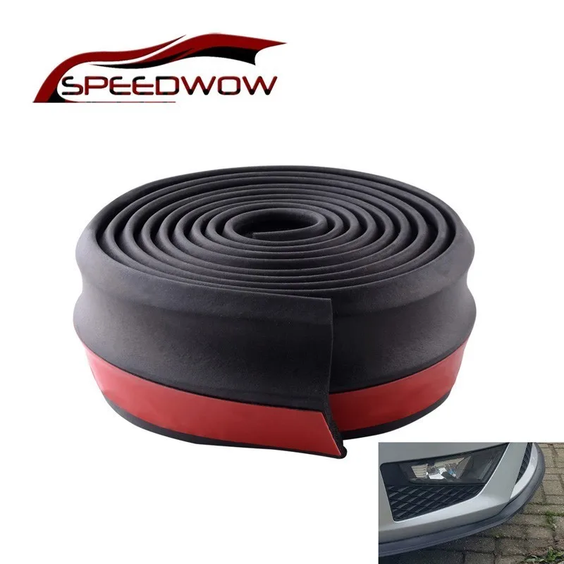 2.5M Universal Car Front Bumper Lip Splitter Body Side Spoiler Protector Rubber