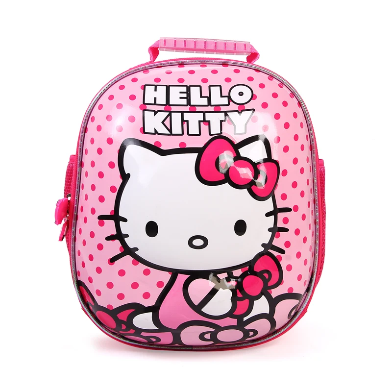 

3D New Cartoon hellokitty girl Backpack waterproof Children Bag hardshell shoulder cute Student backpack free shipping HHF74831