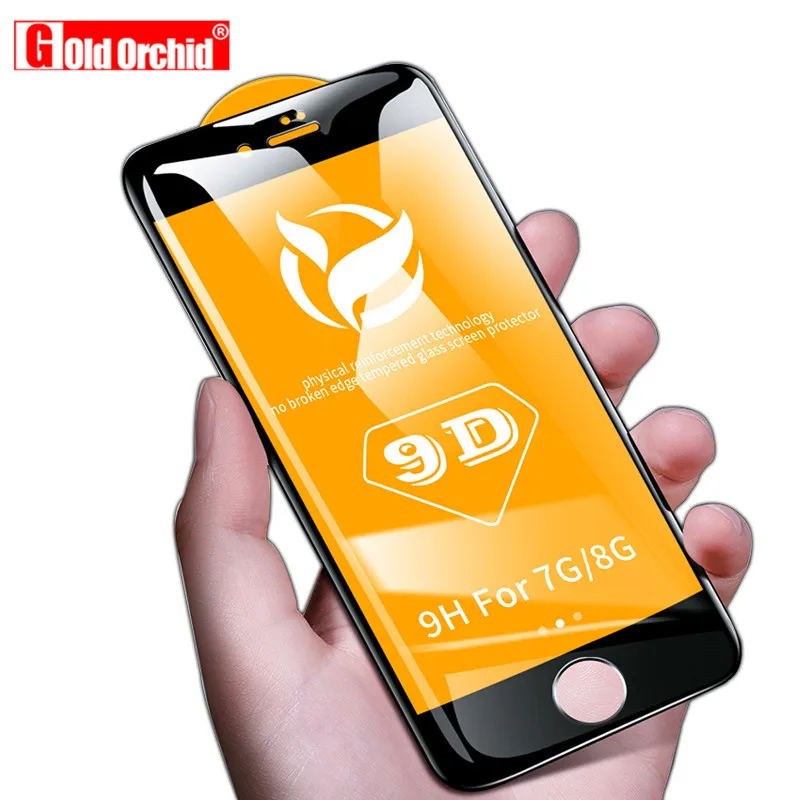 

9D Glass on the For iPhone 7 7 Plus 6S Tempered Glass with Bottom plate For iPhone 6 7 8 X Screen Protective XR XS MAX Film
