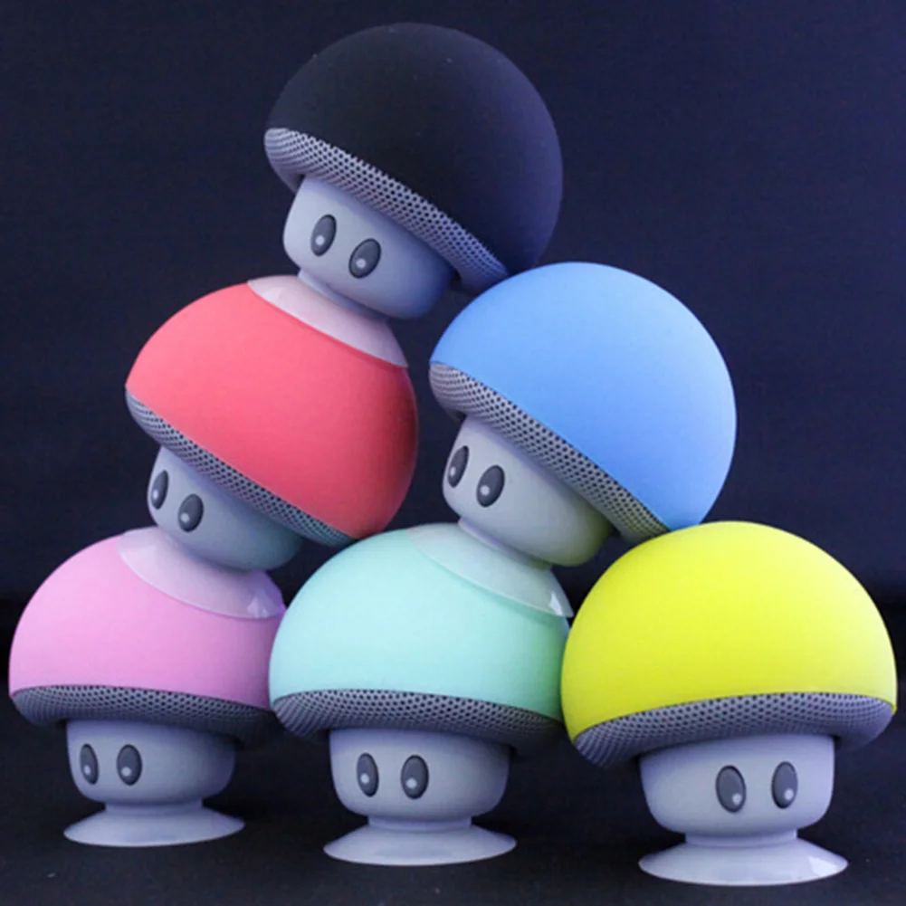 

new Portable Mushroom Mini Bluetooth 4.0 Wireless Speaker Hands Free Sucker Cup Music Stereo Subwoofer USB For IOS Android
