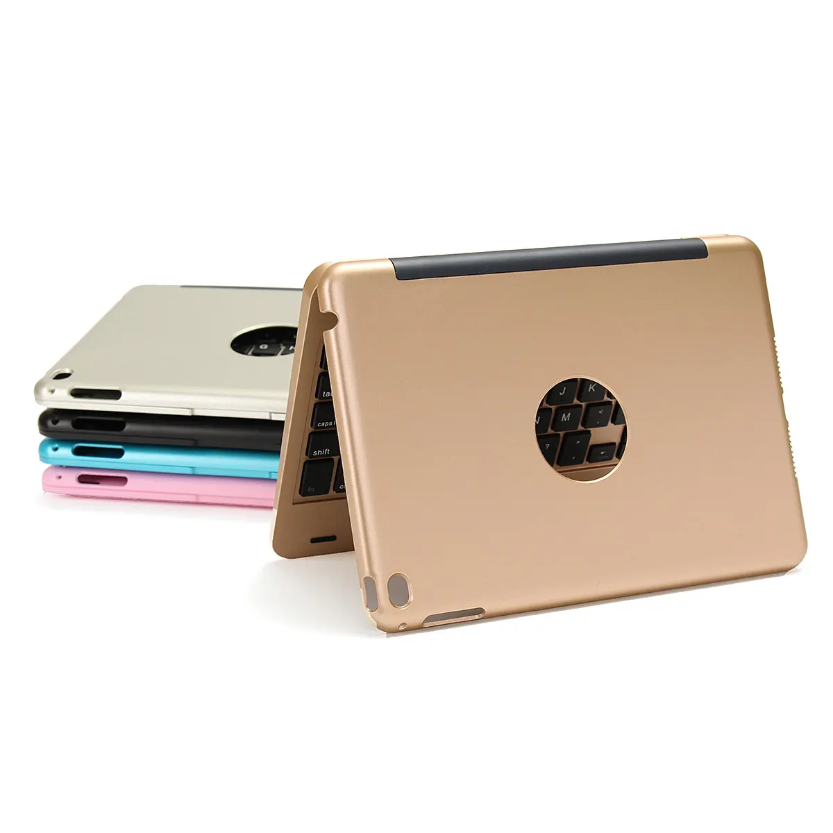 Алюминиевый ультра тонкий портативный беспроводной bluetooth 3,0 Клавиатура чехол держатель для iPad Mini 4 7,9 дюйм чехол для клавиатуры Чехол