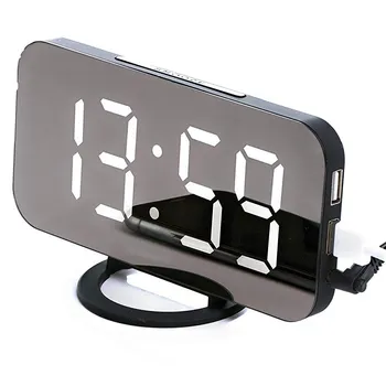 

FUNN-Digital alarm clock - stylish led clock with the USB port, a huge display, adjustment of display's brightness, the functi