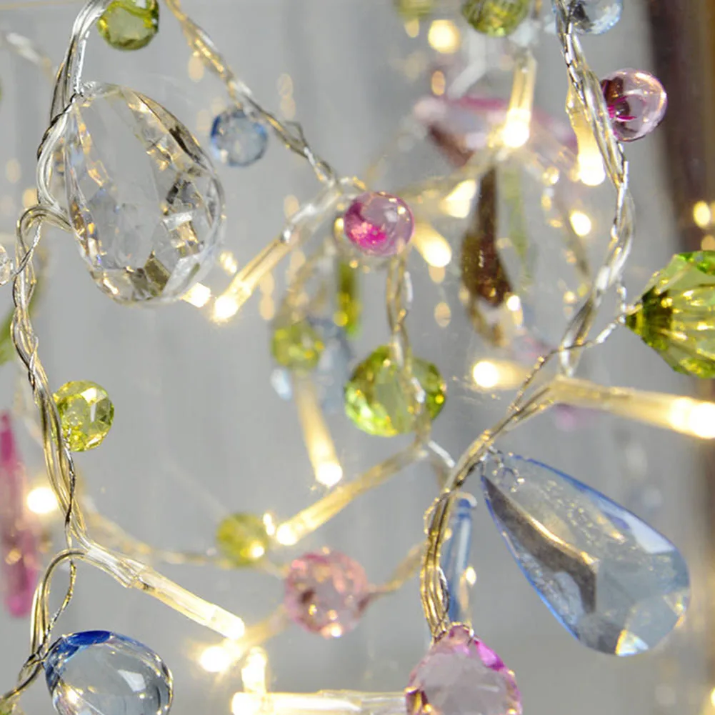 

Home Decor Indoor Battery Beads 10 LED Decorative Outdoor Crystal Party String Lights 1.5m