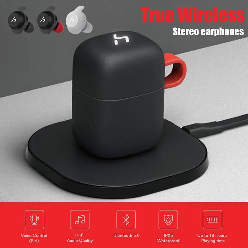 

Havit G1 Tws5.0 Bluetooth Headset Sport Wireless Binaural Mini-ear With Wireless Charging Bin And Wireless Charging Base