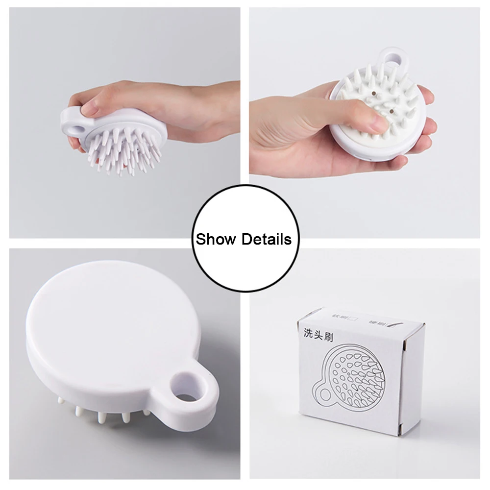 

New 1Pcs Silicone Head Body Shampoo Scalp Massage Brush Comb Hair Washing Comb Shower Bath Brush Hair Brush Horn Comb
