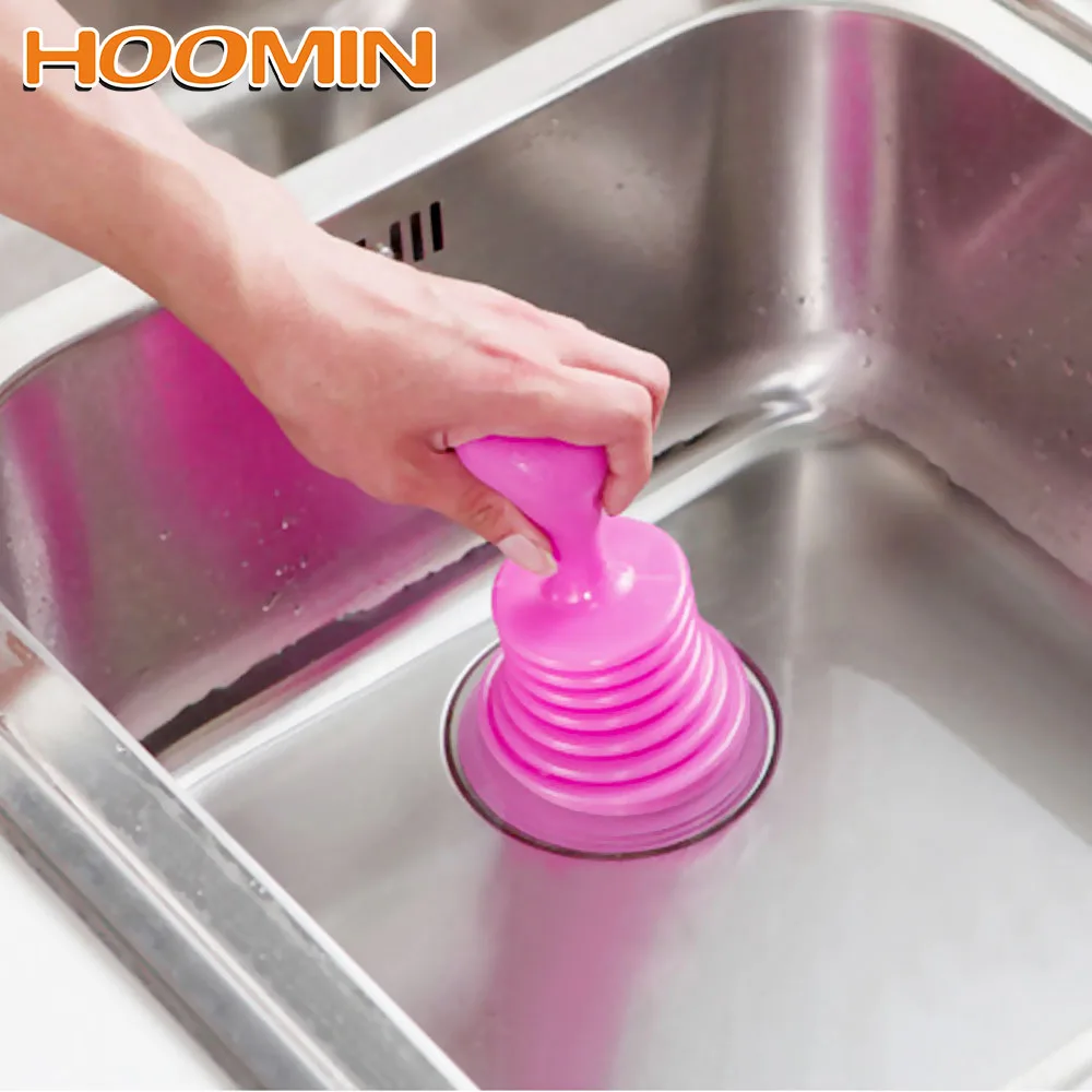 

HOOMIN Bathroom Drain Drain Cleaners Household Sewer Suction Plug Pipe Dredge Toilet Plunger Sink Dredge Pipe Suction Cup