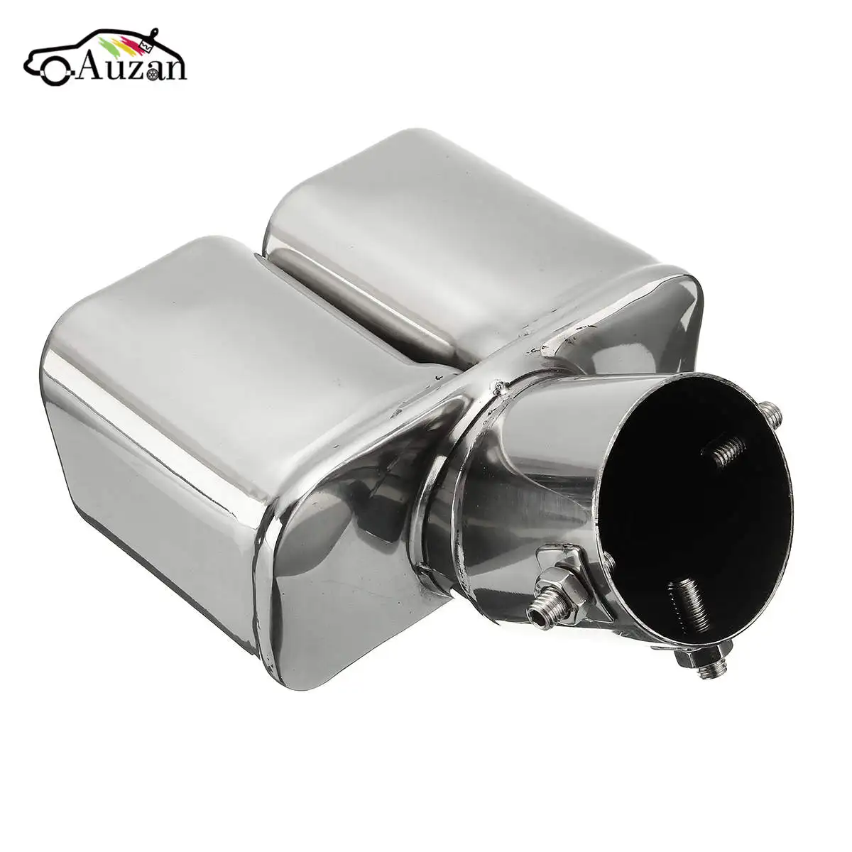 Double Universal Car Twin Double Exhaust Tip Muffler Trim End Pipe Chrome Tail Double Universal Car Twin Double Exhaust Tip Muffler Trim End Pipe Chrome Tail